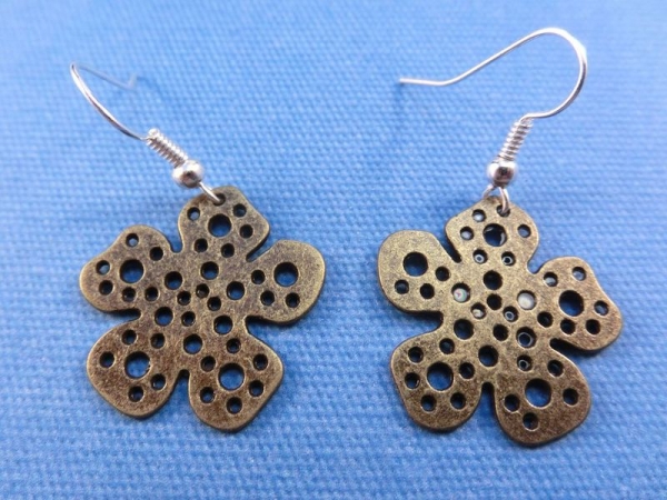 Blüten Ohrringe Vintage Optik Blume Flower